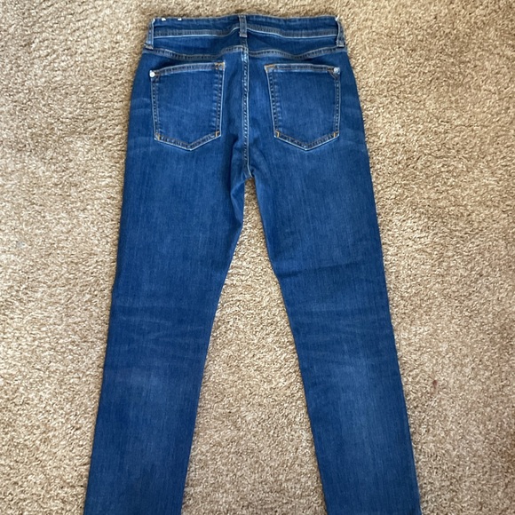 Pilcro Indigo Slim Boyfriend Jeans Size 29 97% Cotton 5 Pocket Zipper - Picture 3 of 6